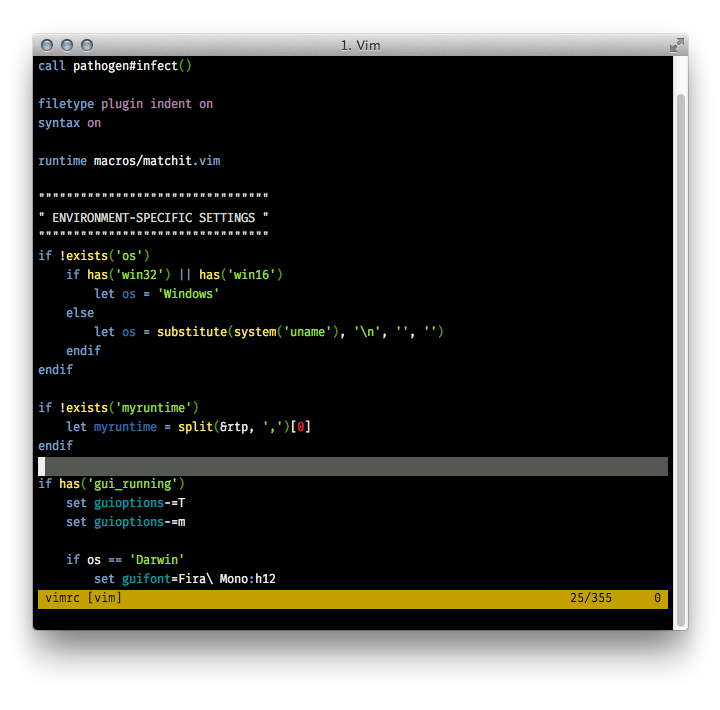 macvim in terminal